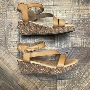 Malibu Tan Cork Wedge Sandals